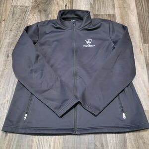 Top Golf Black Jacket Full Zip Women's XL Softshell Gofling Outdoors